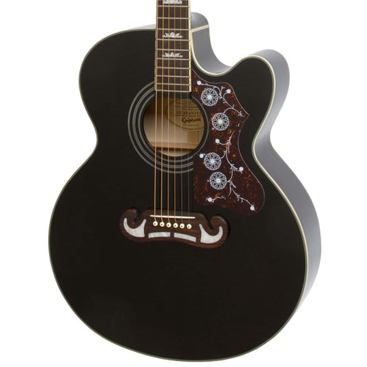 Epiphone EJ-200CE Acoustic/Elec Guitar in Black (EEJ2BKGH)