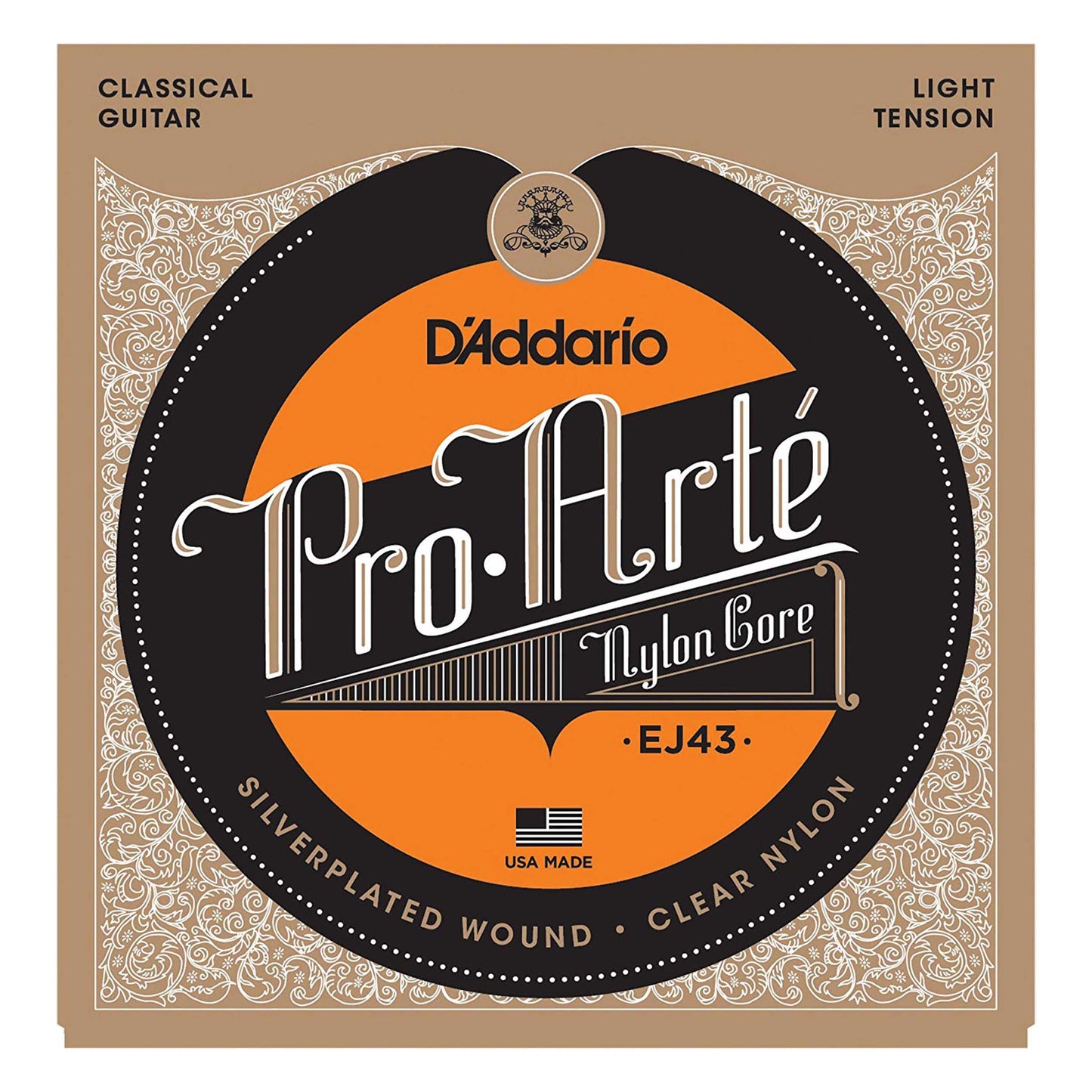 D'Addario Pro-Arte Nylon Classical Guitar Strings, Light Tension EJ43