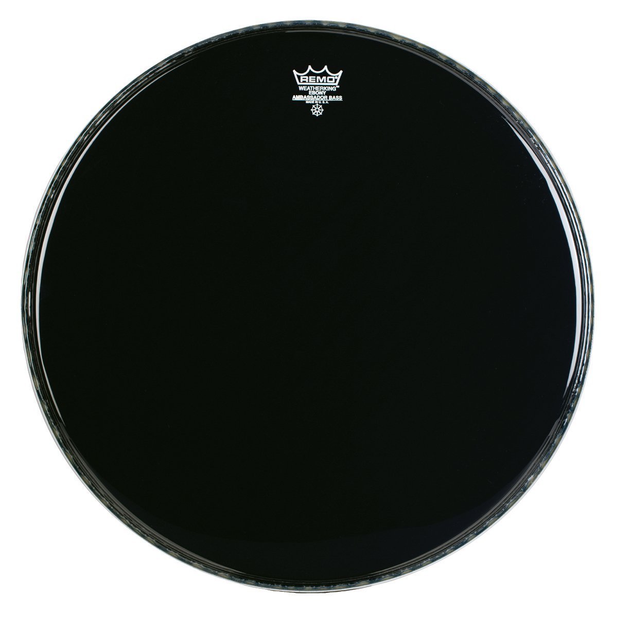 Remo Bass, AMBASSADOR®, EBONY®, 24" Diameter