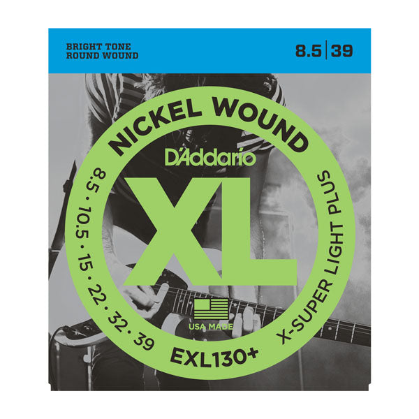 D’Addario EXL130+ Extra-Super Light Plus Electric Guitar Strings 8.5-39