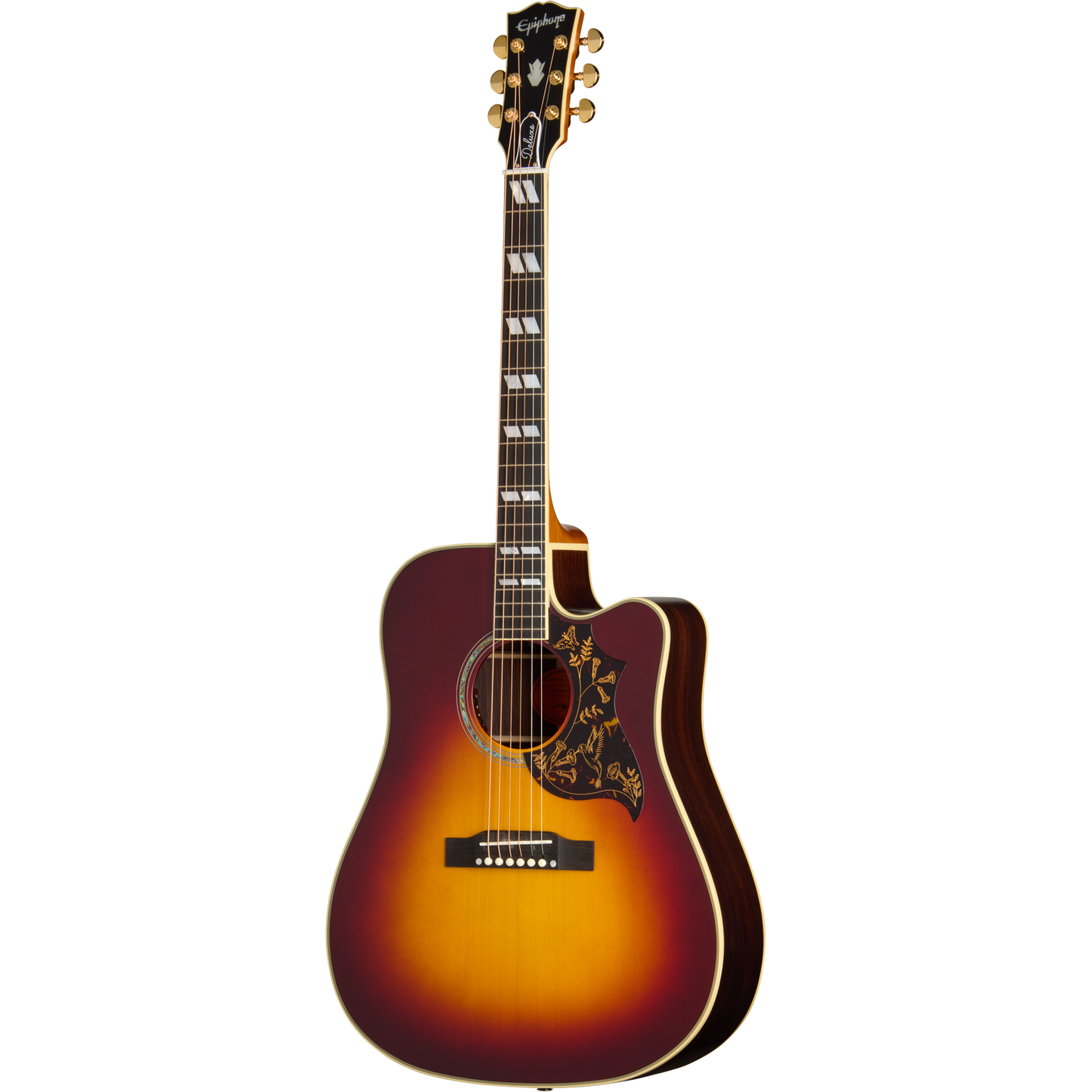 Epiphone Hummingbird Deluxe EC Acoustic Electric Guitar - Autumn Burst