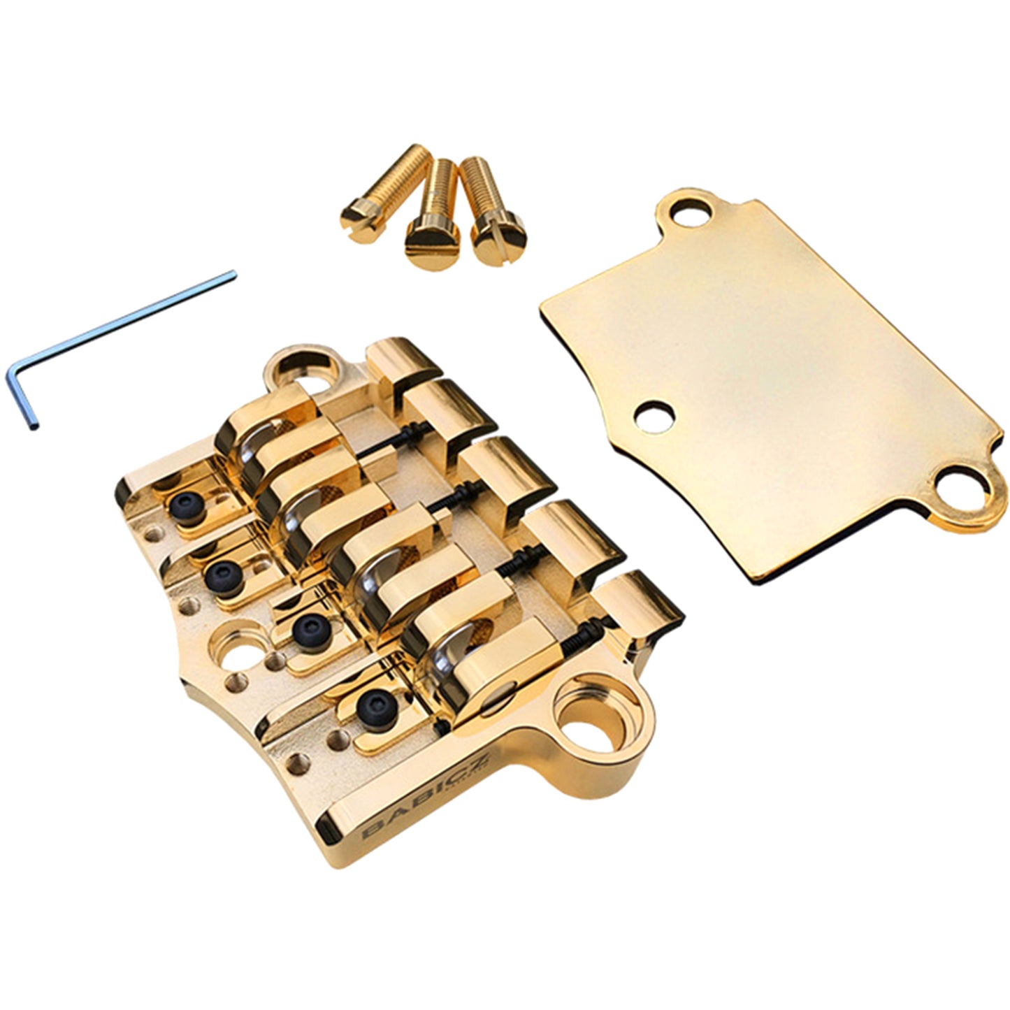 Babicz Full Contact Hardware FCH-3 Original Series Gibson 3 Point Style Bass Bridge - Gold