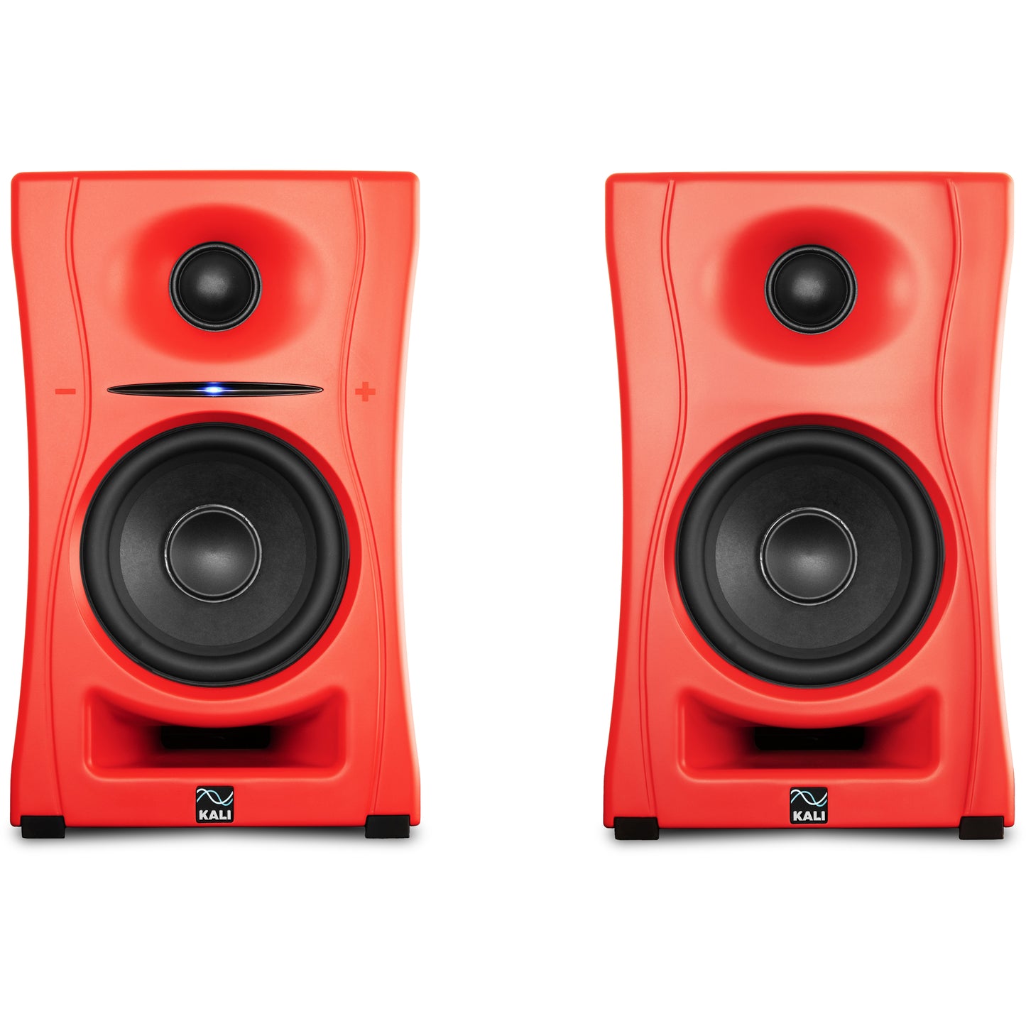 KALI AUDIO LP-UNF-R 4” Ultra Nearfield Powered Monitor System w/Bluetooth - Boundary Compensation EQ Settings - for Mixing, Recording, Audio Production - USB-C, TRS, RCA Inputs Red (Pair)