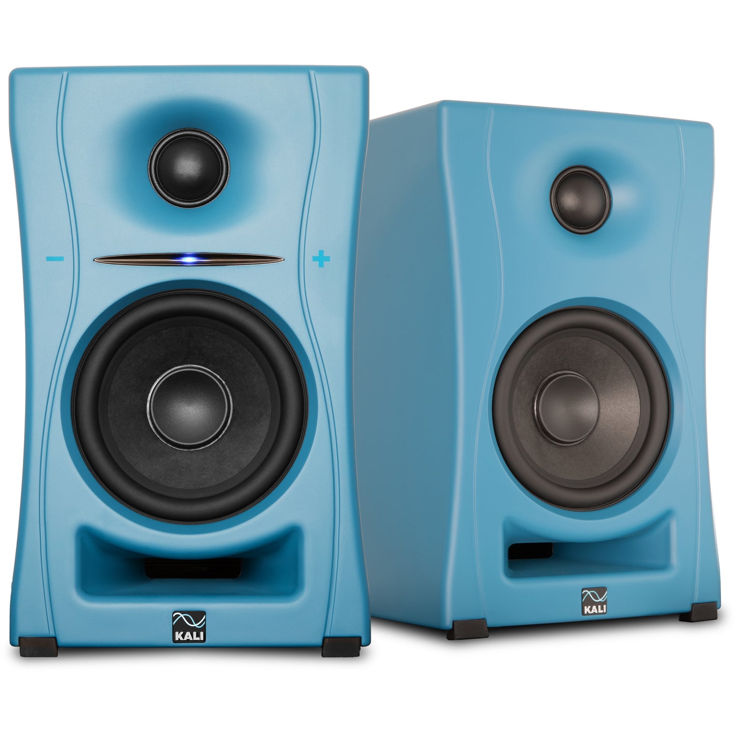 KALI AUDIO LP-UNF-B 4” Ultra Nearfield Powered Monitor System w/Bluetooth - Boundary Compensation EQ Settings - for Mixing, Recording, Audio Production - USB-C, TRS, RCA Inputs Blue (Pair)