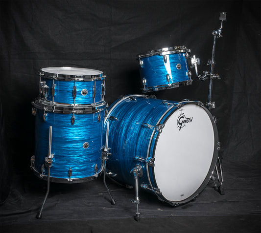 Gretsch Brooklyn 4 Piece Shell Pack Drumset in Blue Oyster Finish GBR844BO