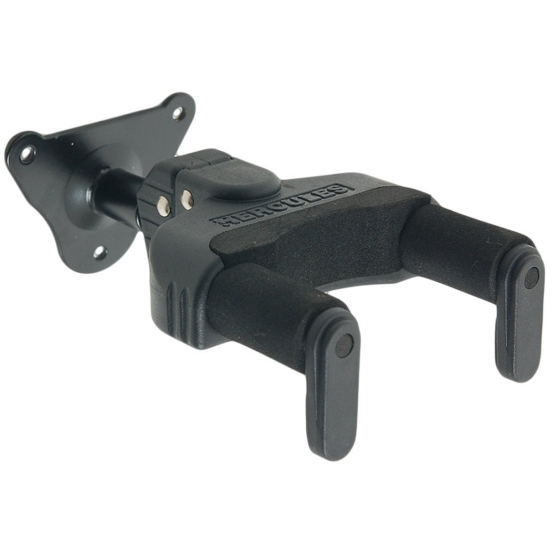 HERCULES Stands GSP38WB Plus Auto-Grip Wallmount Guitar Hanger - Wood Base