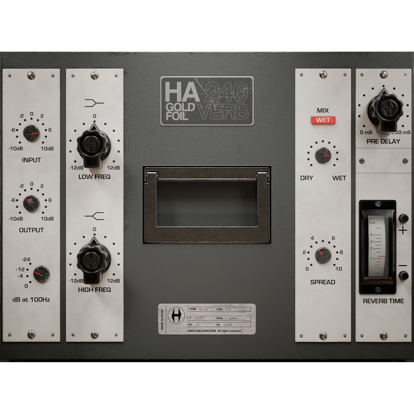 Heritage Audio HA 240 Gold Foil Verb Plugin