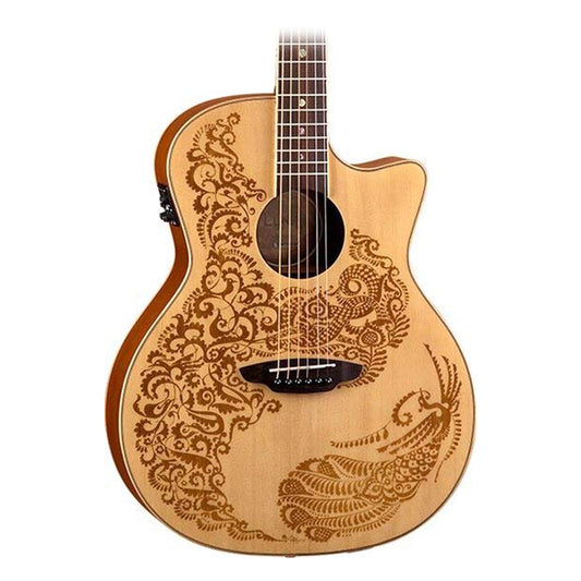 Luna Guitars Henna Paradise Acoustic/Electric Guitar - Spruce Top