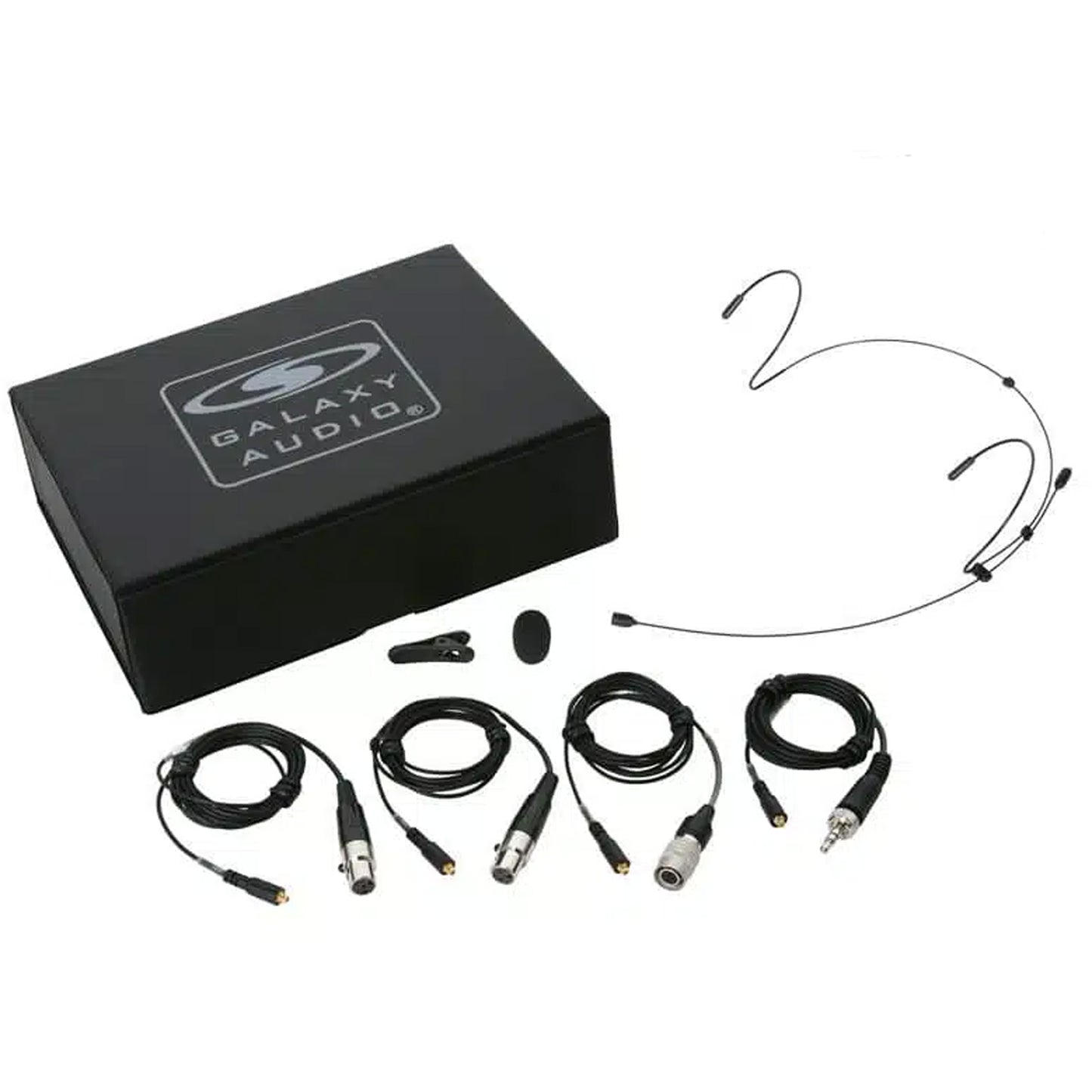 Galaxy Audio HSM4 Economical Dual Ear Headset Mic w/4 Replaceable Mixed Cables