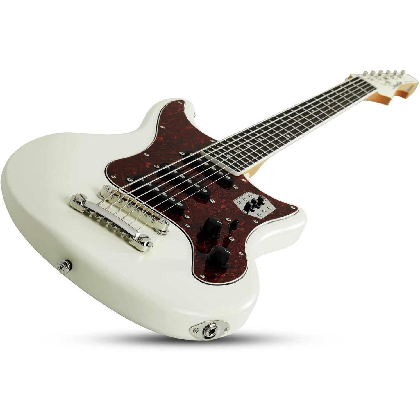 Schecter Hellcat-VI Baritone Electric Guitar - Ivory Pearl
