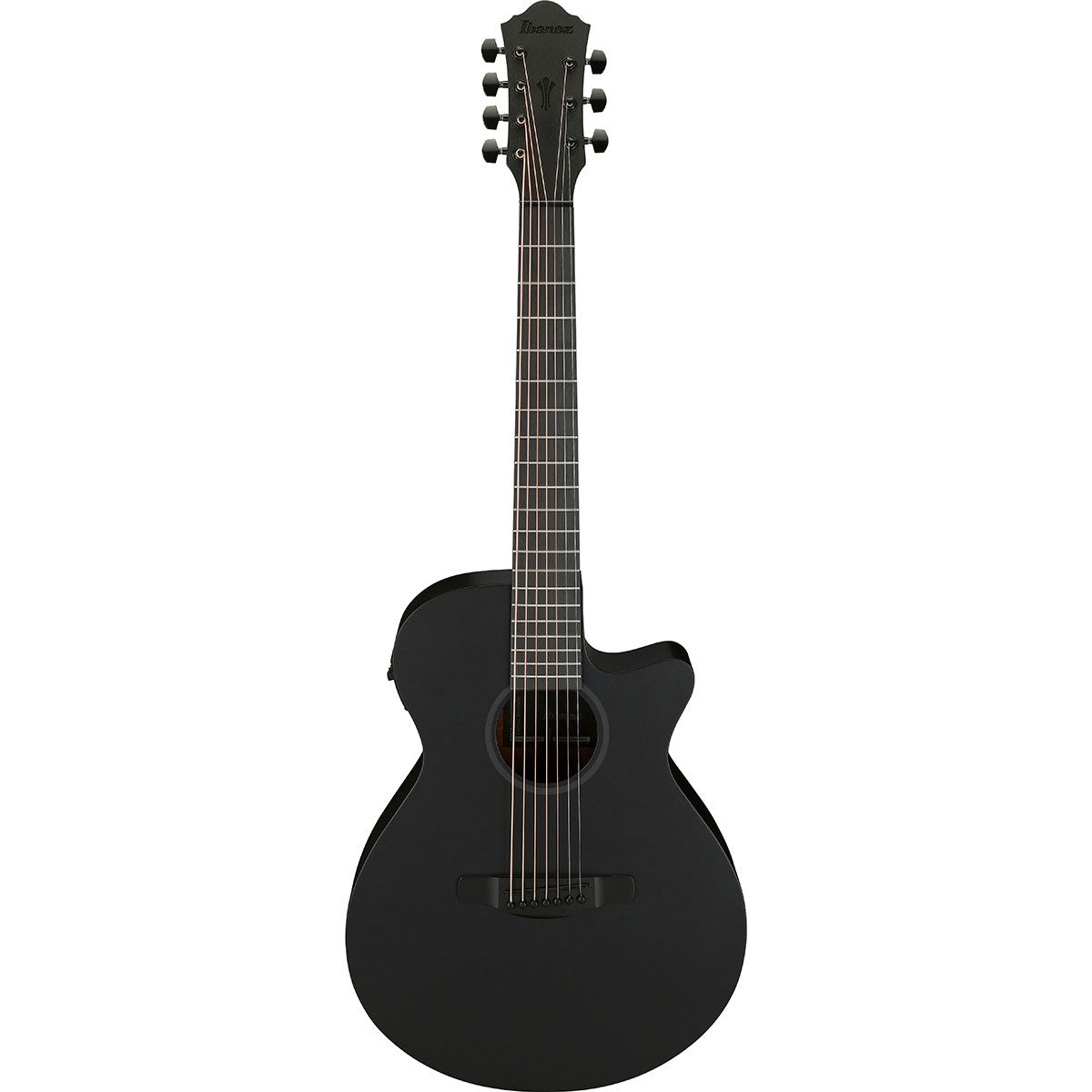 Ibanez AEG Series 7-String Acoustic Electric Guitar, Black Out