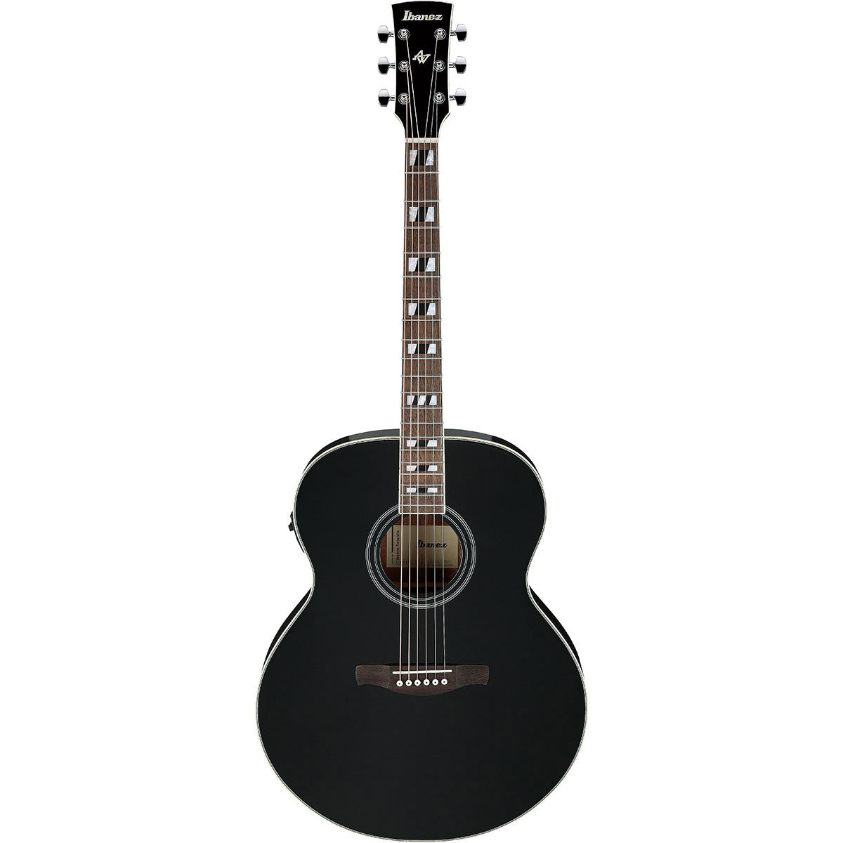 Ibanez Artwood Series Acoustic Electric Guitar, Black High Gloss