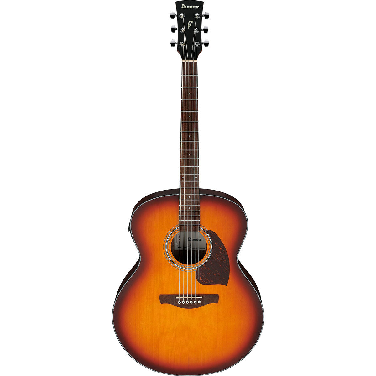 Ibanez PJ Series Acoustic Electric Guitar, Open Pore Vintage Amber Sunburst