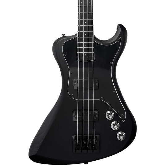 Dunable R2 DE BLACKED OUT Swamp Ash Bass Guitar - Matte Black