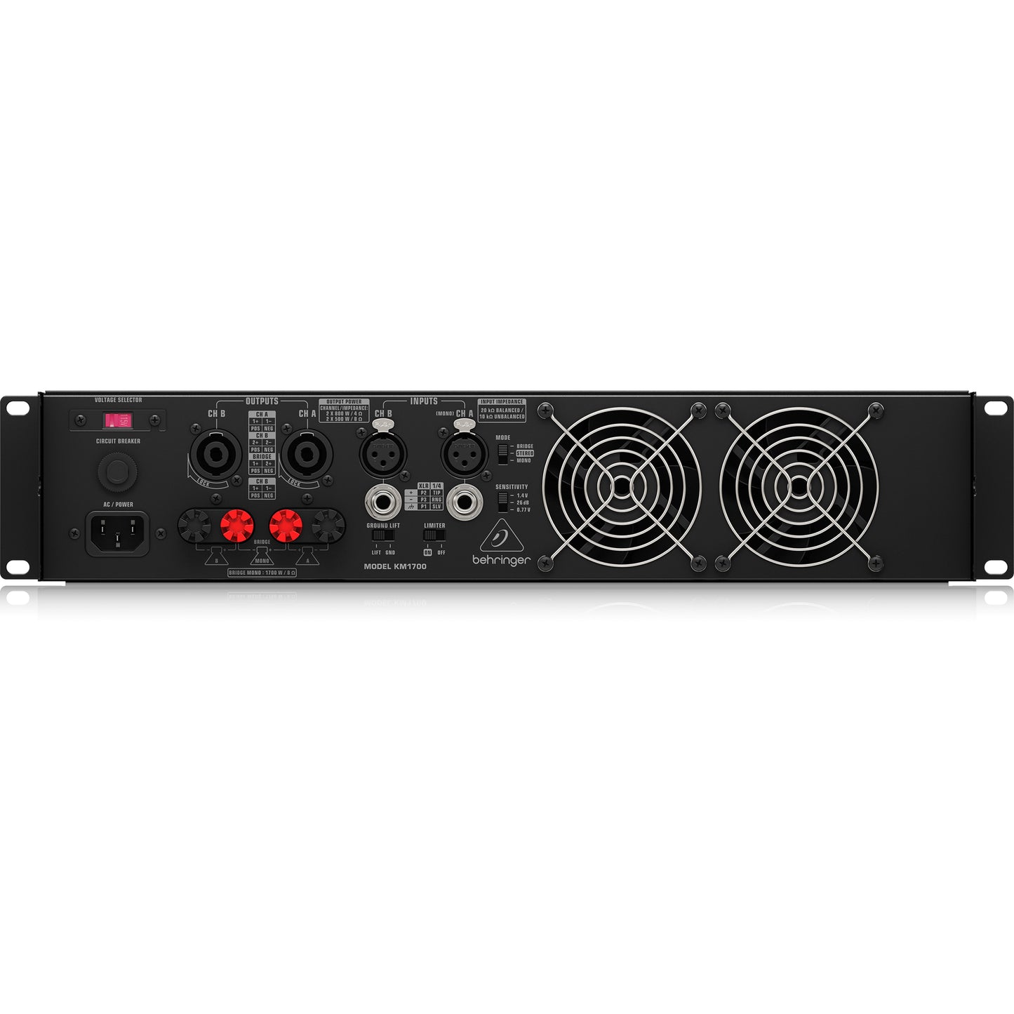 Behringer KM1700 Professional 1700W Stereo Power Amplifier