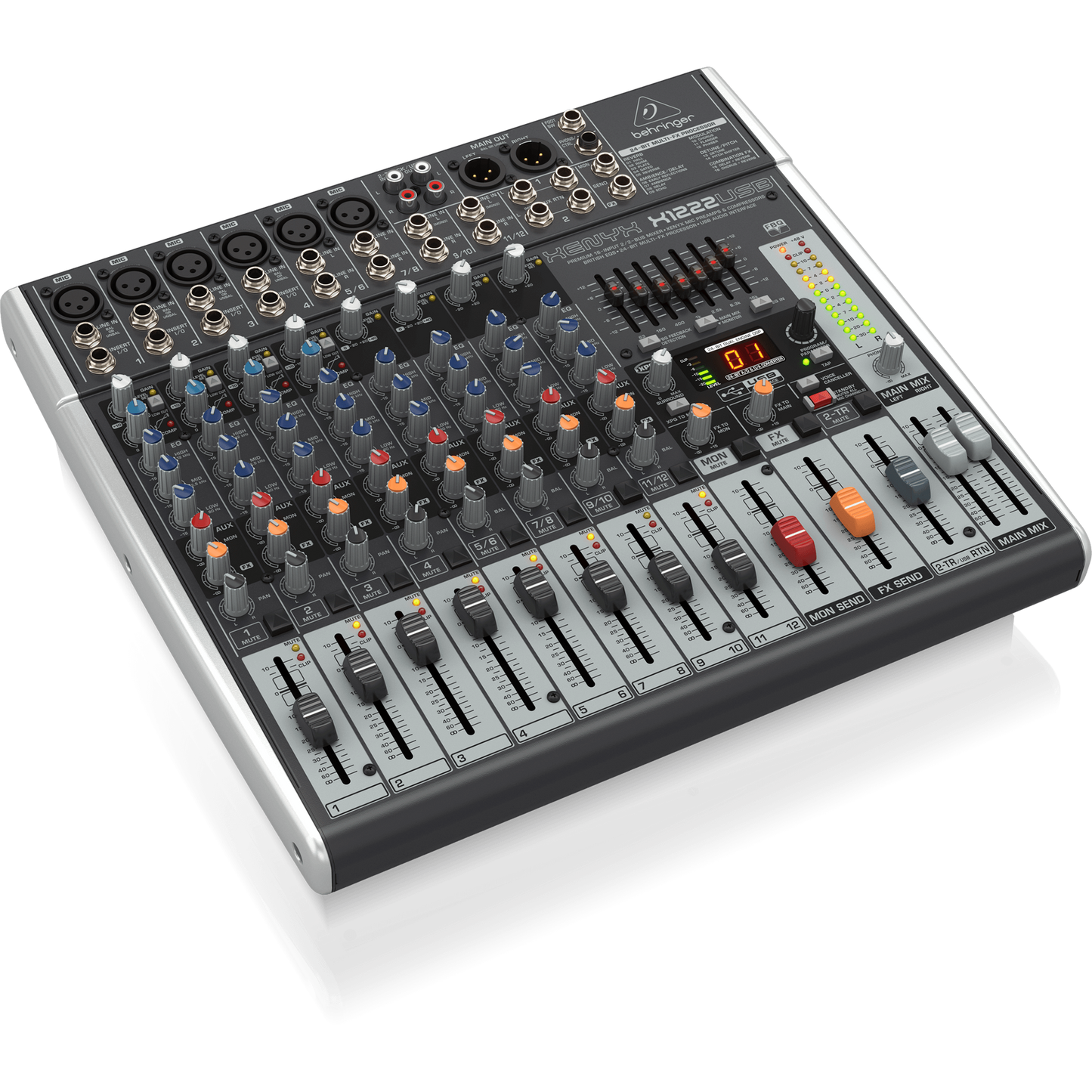 Behringer Xenyx X1222USB 12-Channel 16-Input 2/2-Bus Mixer & USB Interface