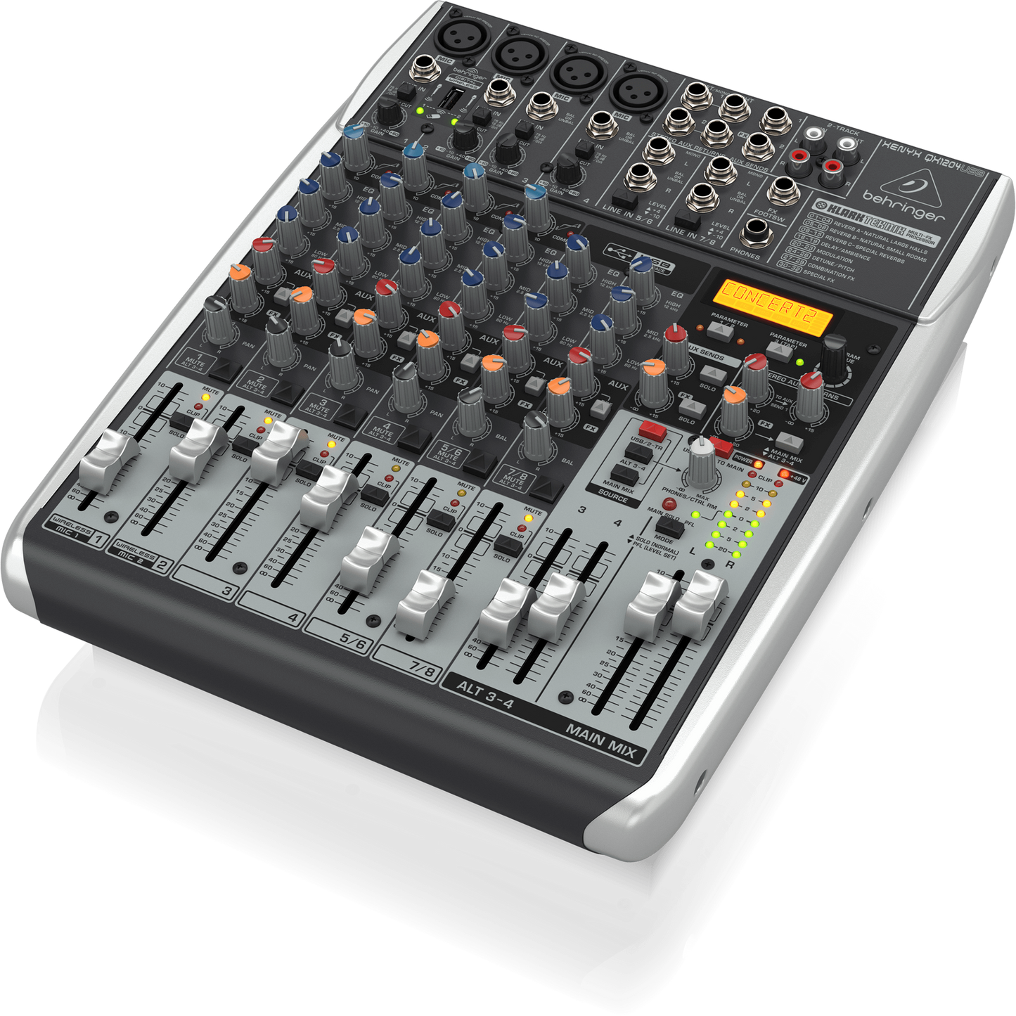 Behringer Xenyx QX1204USB Mixer with USB and Effects