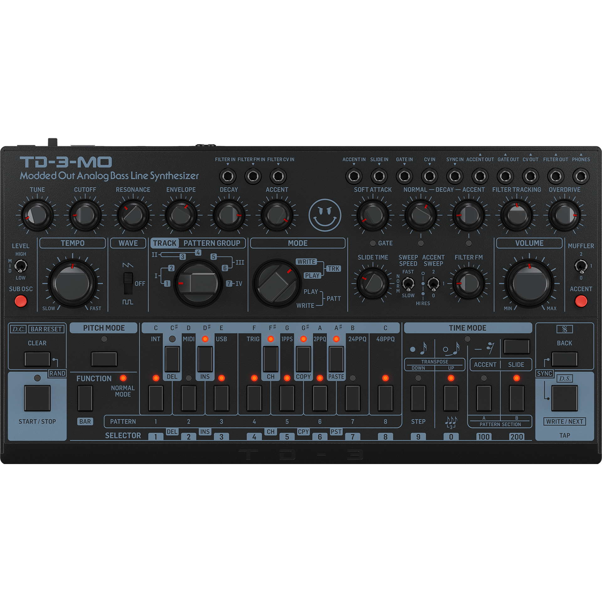 Behringer TD-3-MO-BK Analog Bass Line Synthesizer - Black – Alto Music Behringer TD-3-MO-BK Analog Bass Line Synthesizer - Black – Alto Music
