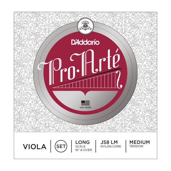 D’Addario J58LM Pro-Arte Viola Strings Long Scale Medium Tension