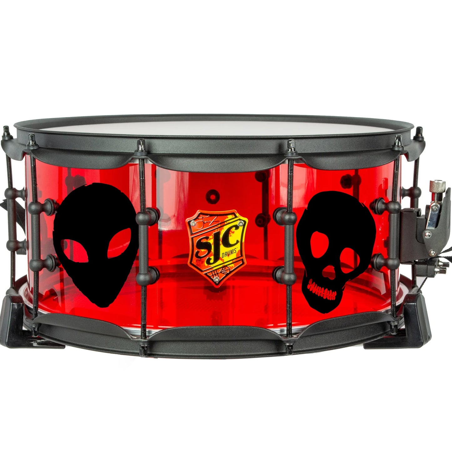 SJC Drums Josh Dun Signature Torch 6.5x14 Snare Drum - Red Acrylic