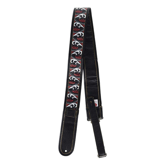 Kyser Guitar Strap with built-in Capo-Keeper - Autumn K, Black