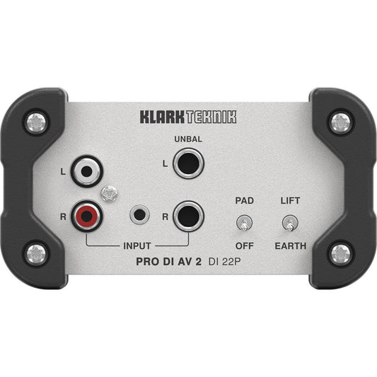 Klark Teknik DI 22P PRO DI AV 2 Passive Stereo DI Box with Midas Transformers and Extended Dynamic Range