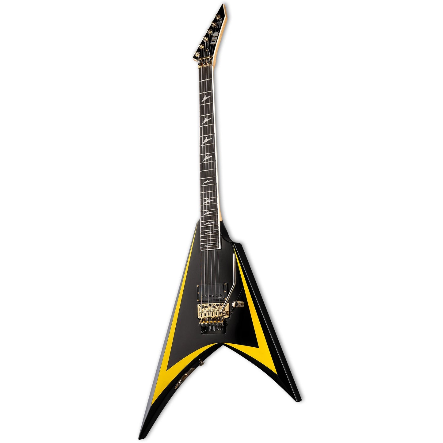 ESP Alexi Laiho Arrowhead SE Electric Guitar - Black w/ Yellow Pinstripe