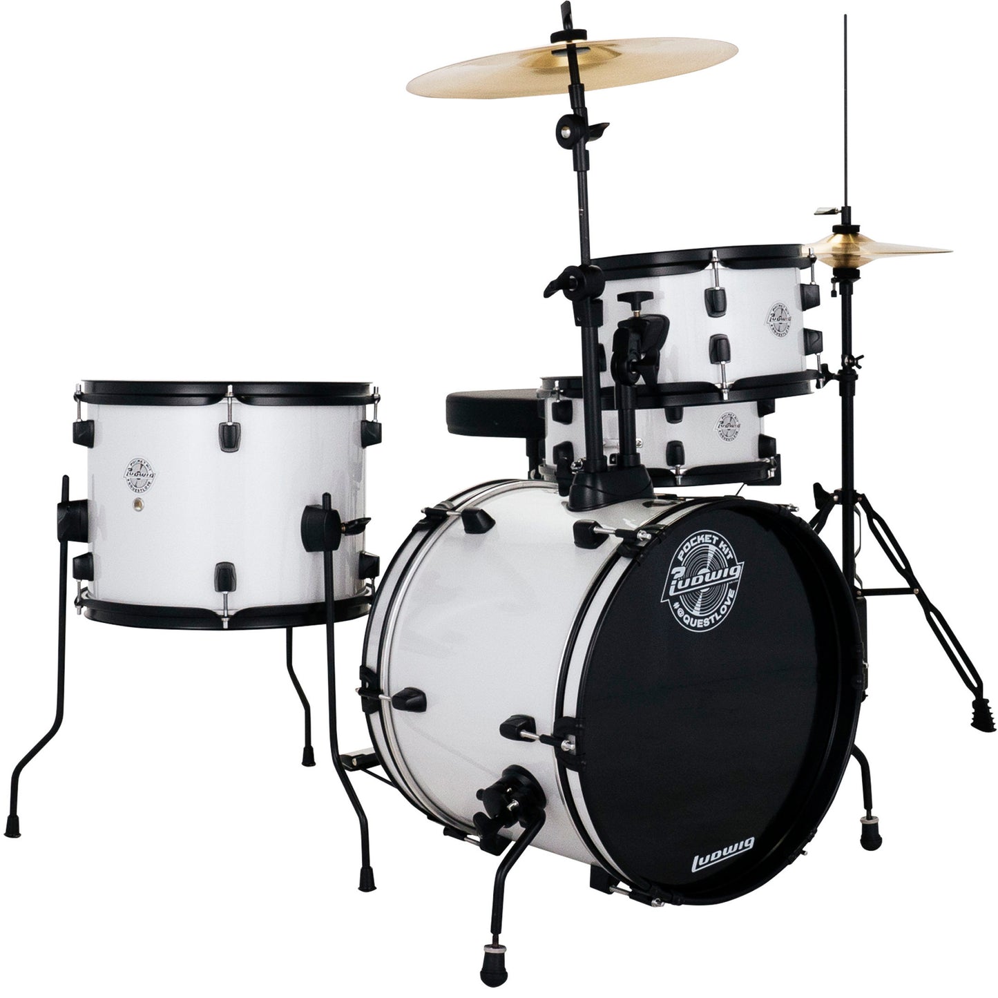 Ludwig Questlove Pocket 4-Piece Drum Set - Sugar Sparkle
