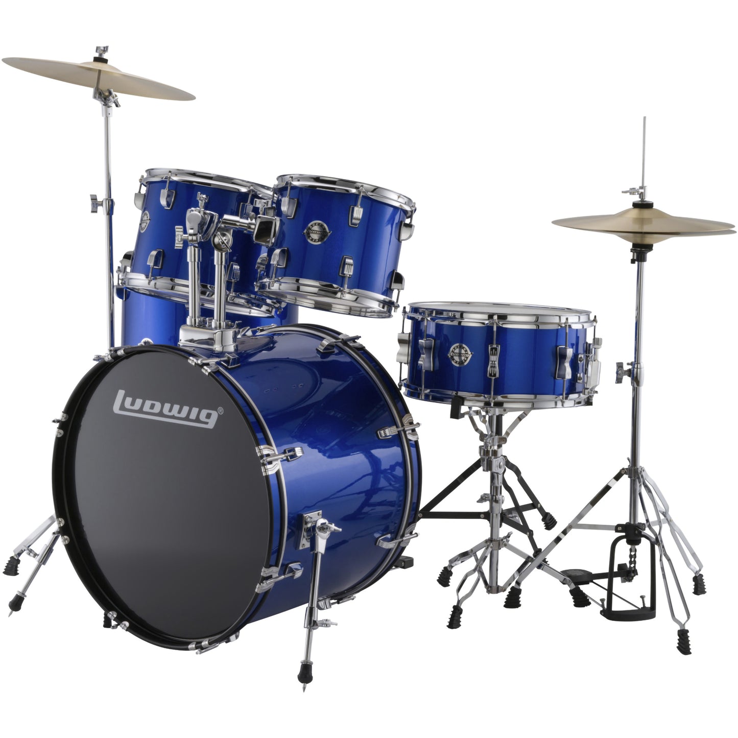Ludwig Accent Series 5-Piece Drumset - Blue Sparkle