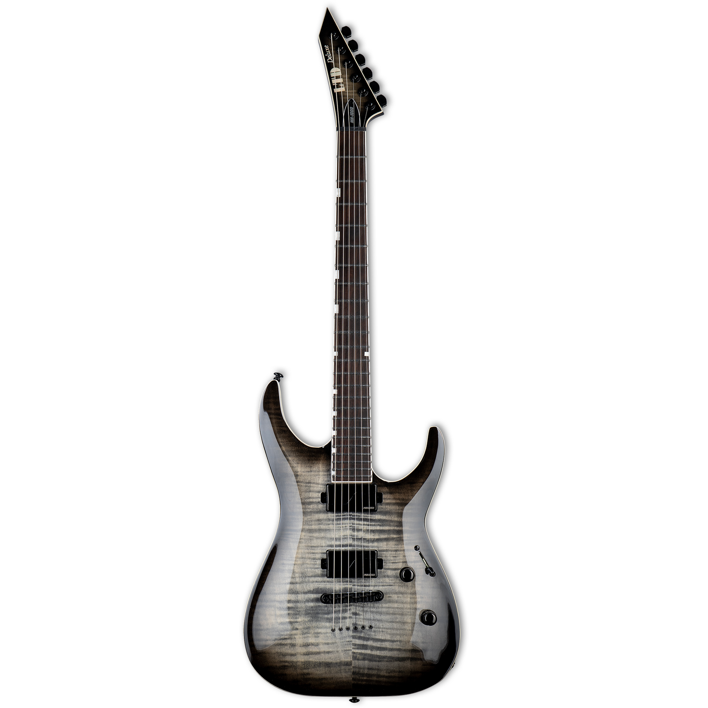 ESP LTD MH-1000NT Flamed Maple Top Electric Guitar - Charcoal Burst