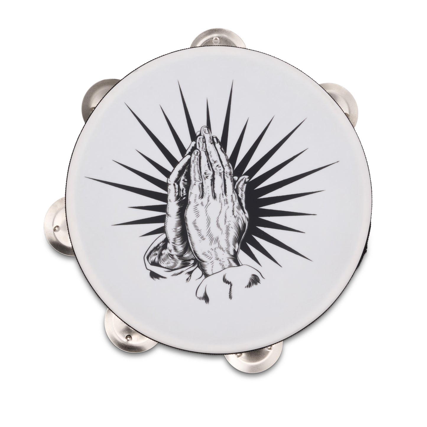 Latin Percussion LP3168PH-WH Praying Hands Tambourine 8” White