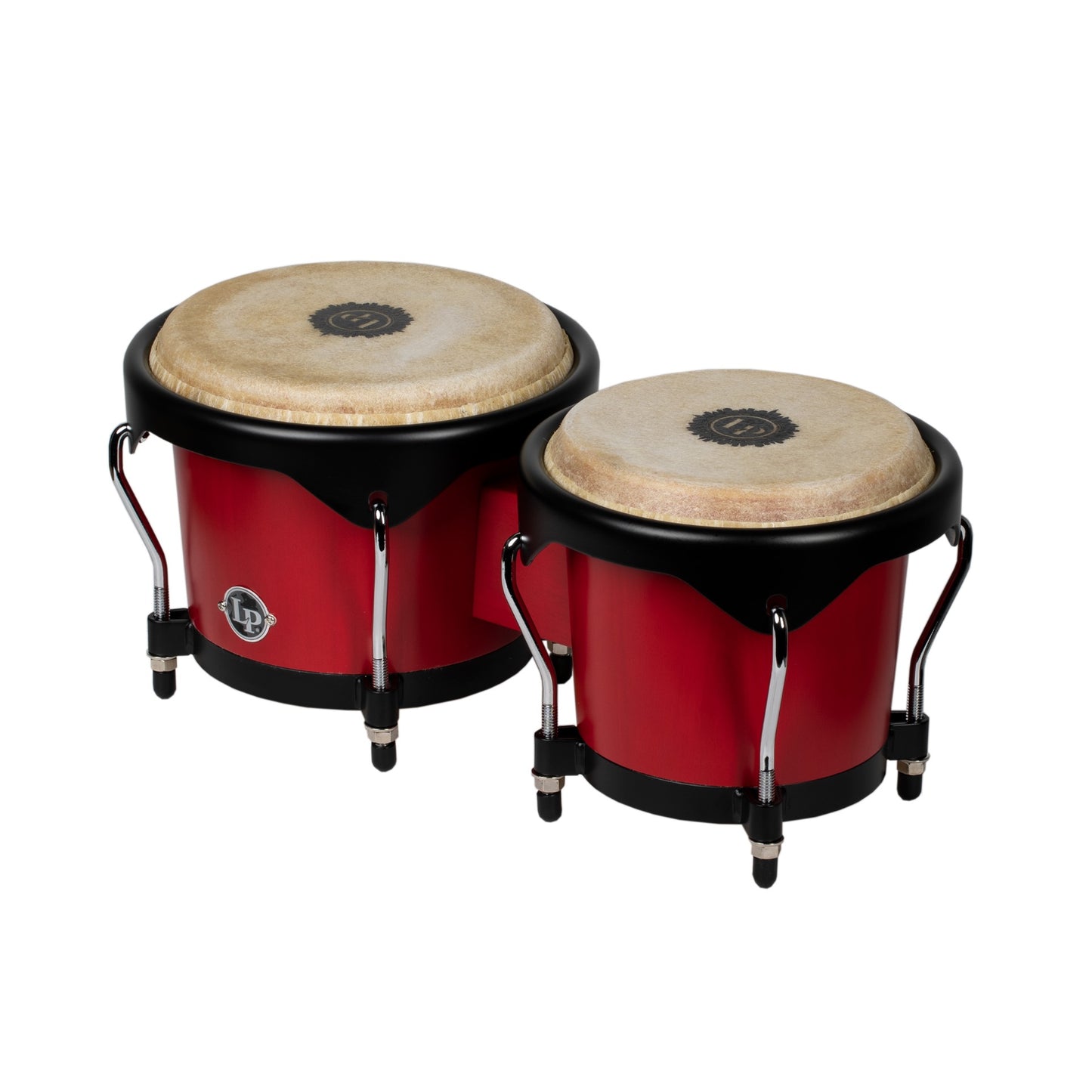 Latin Percussion LP601NY-RW City Series Bongos -Alto Music Exclusive Satin Red w/ Black Hardware