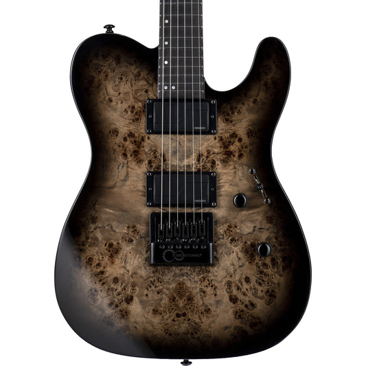 ESP LTD TE-1000 Evertune Electric Guitar, Charcoal Burst