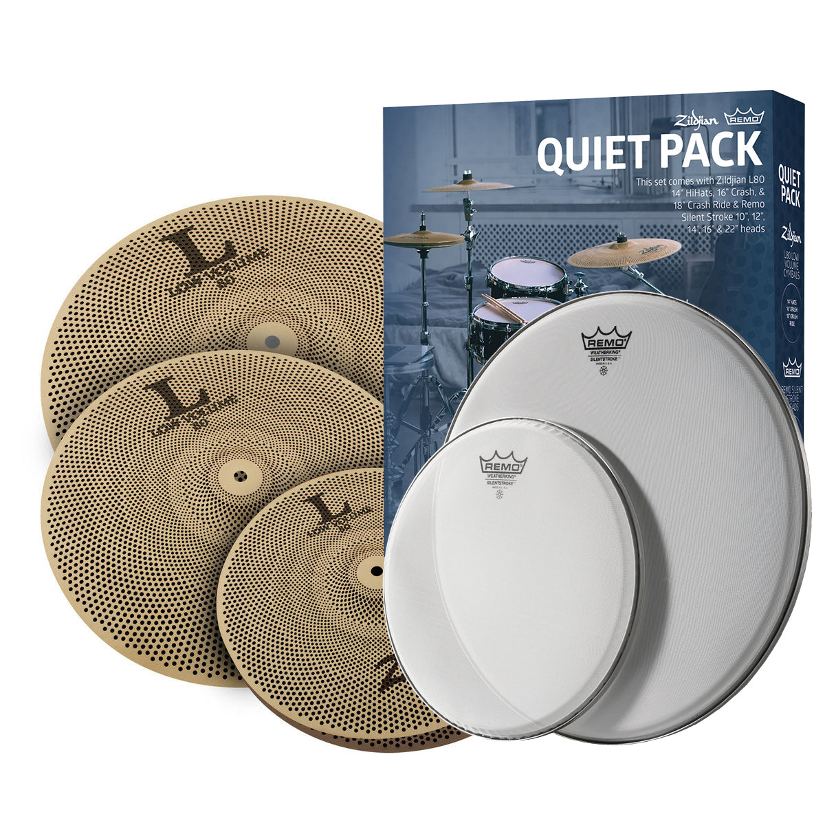 Zildjian L80 Series LV468RH Quiet Pack Cymbal Box Set