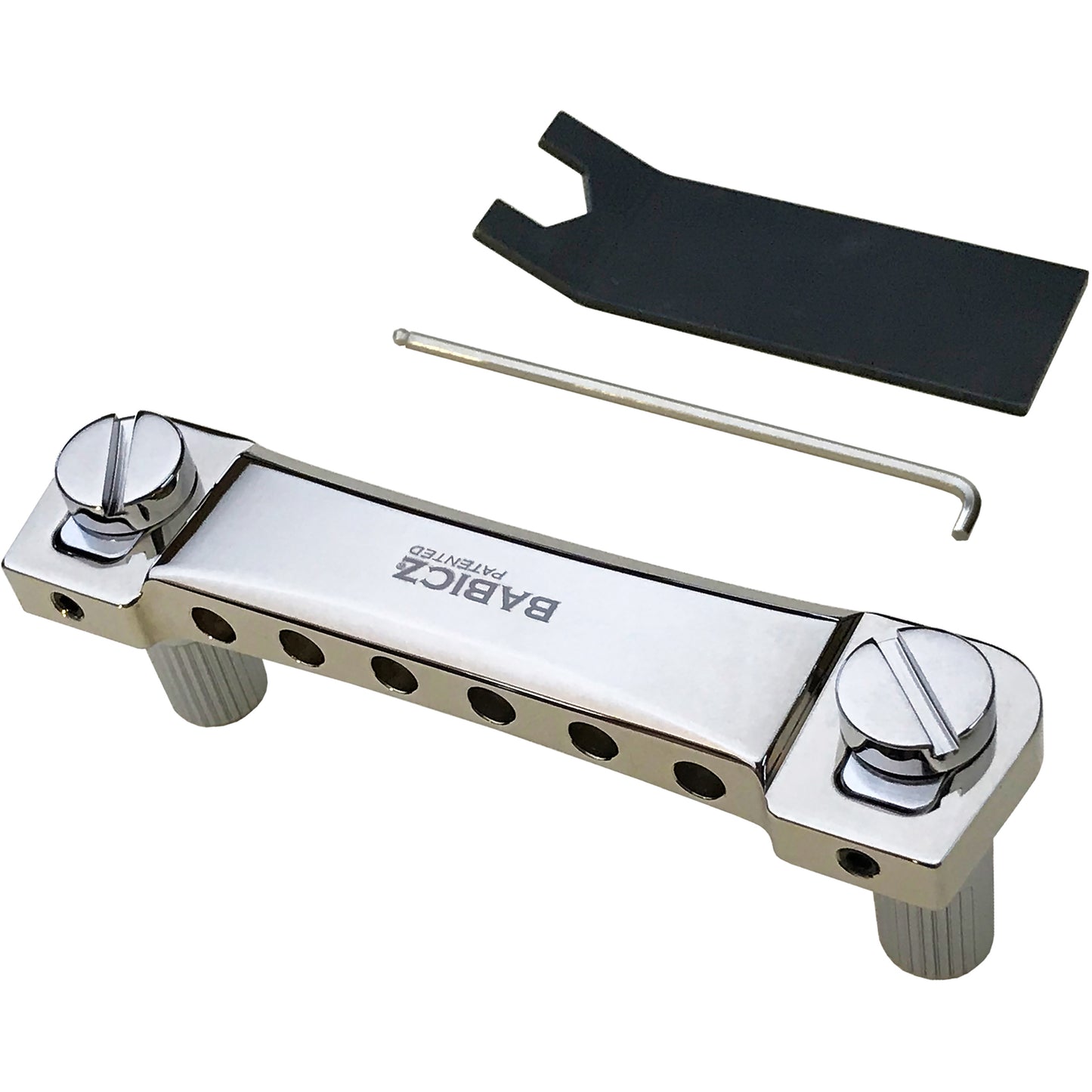 Babicz Full Contact Hardware Twin Locking Tune-O-Matic Style Tailpiece - Chrome