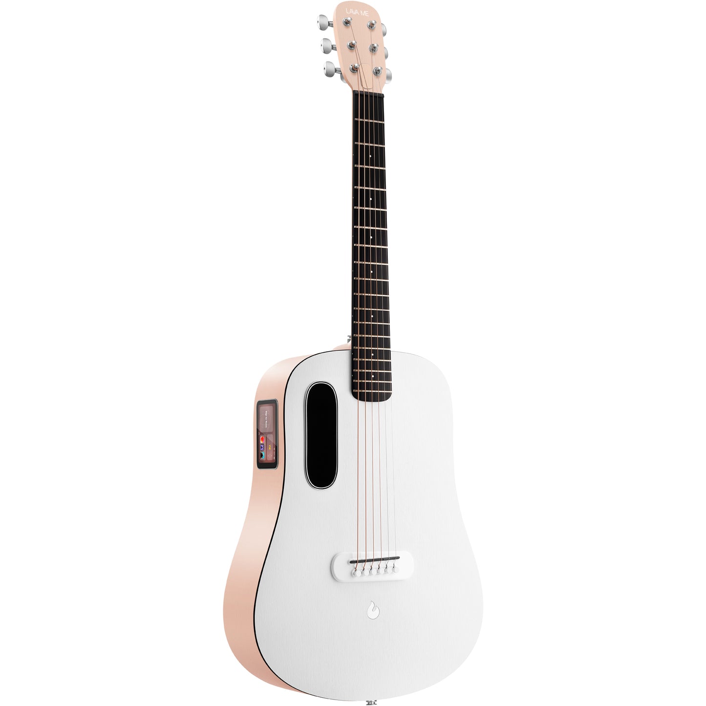 Lava Music ME Play 36” Acoustic Electric Guitar - Light Peach / Frost White