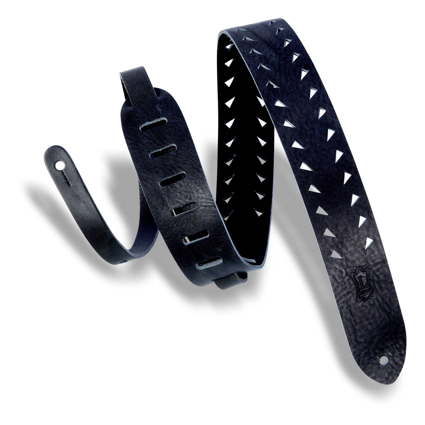 Levys Tiger Tooth Punch Out Premier Guitar Strap - M12TTV-BLK