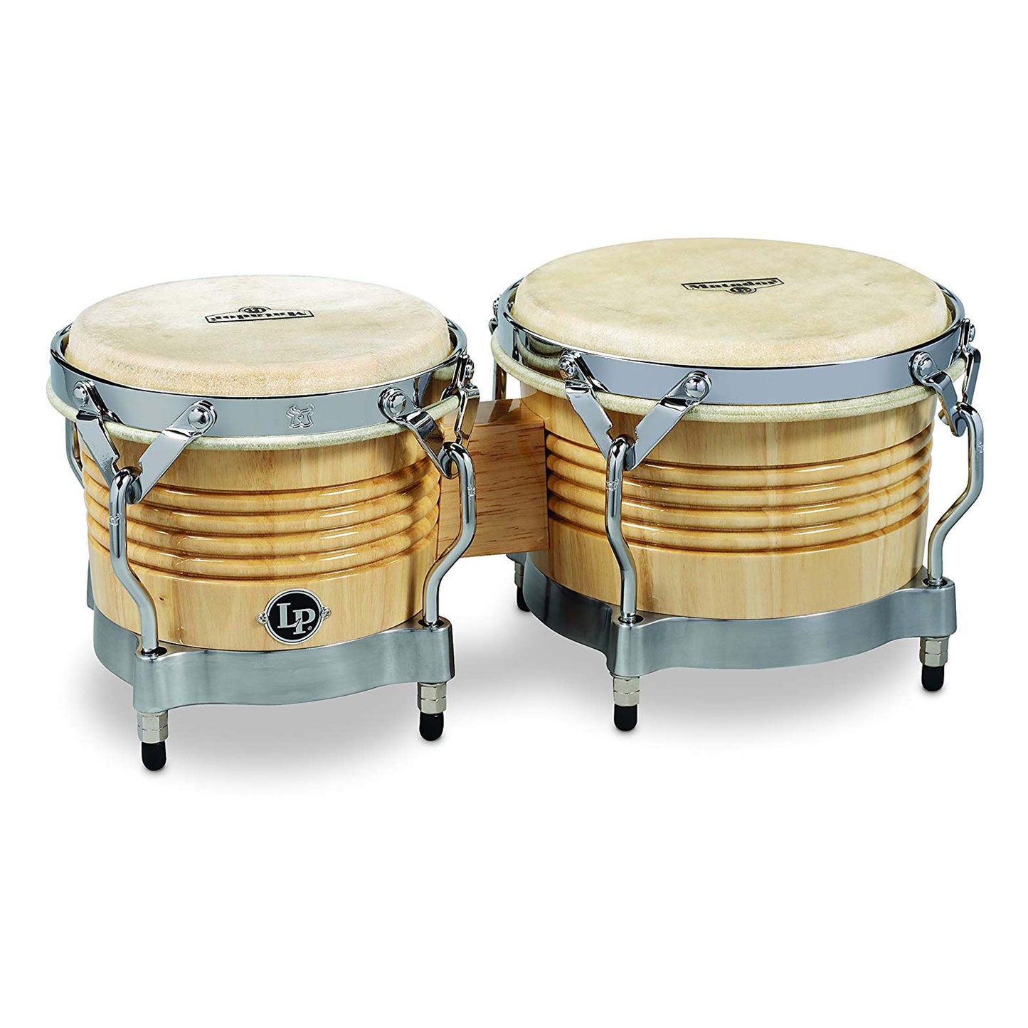 Latin Percussion M201-AWC Matador Bongo, Natural Chrome Hardware