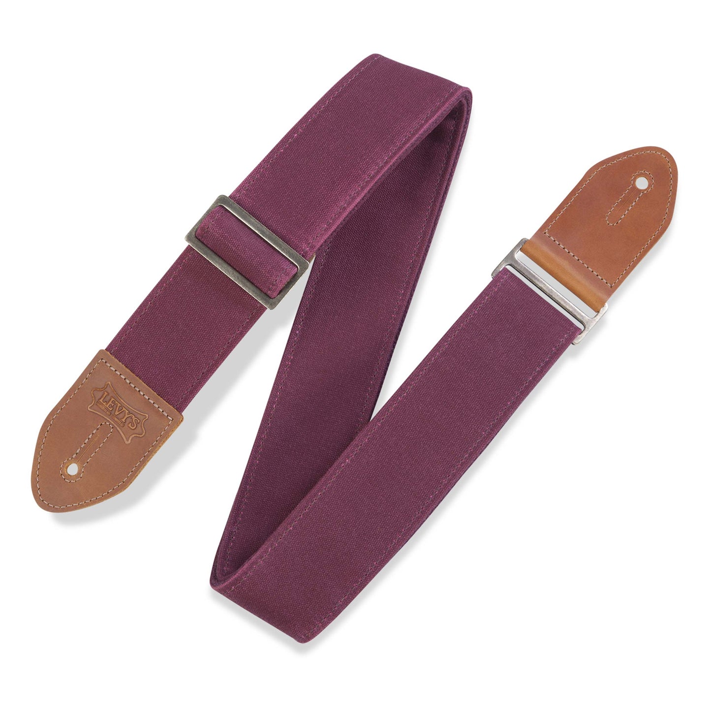 Levys Traveler' Waxed Canvas Guitar Strap - M7WC-BRG
