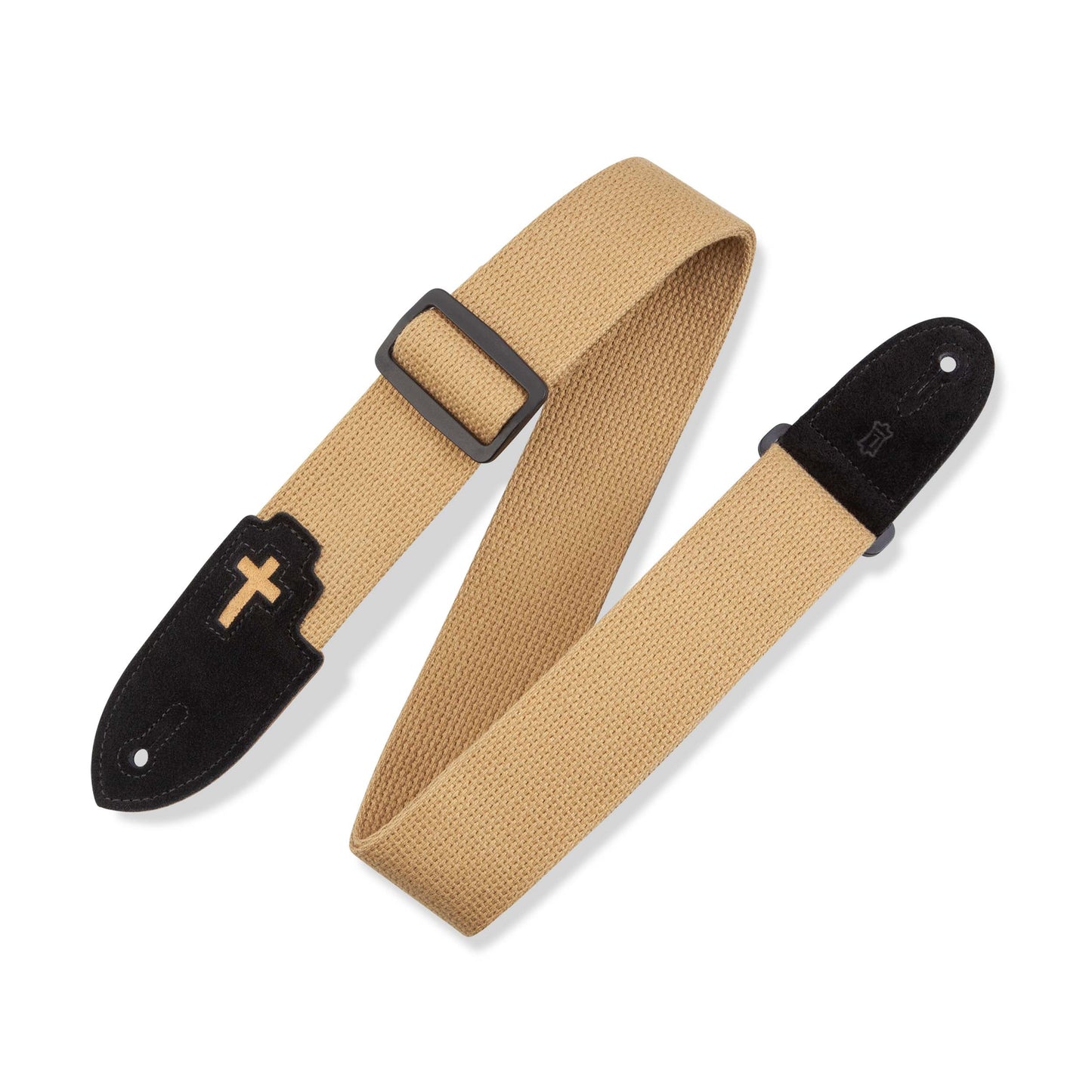 Levys Cross Inlay - Tan Guitar Strap - MC8C-TAN