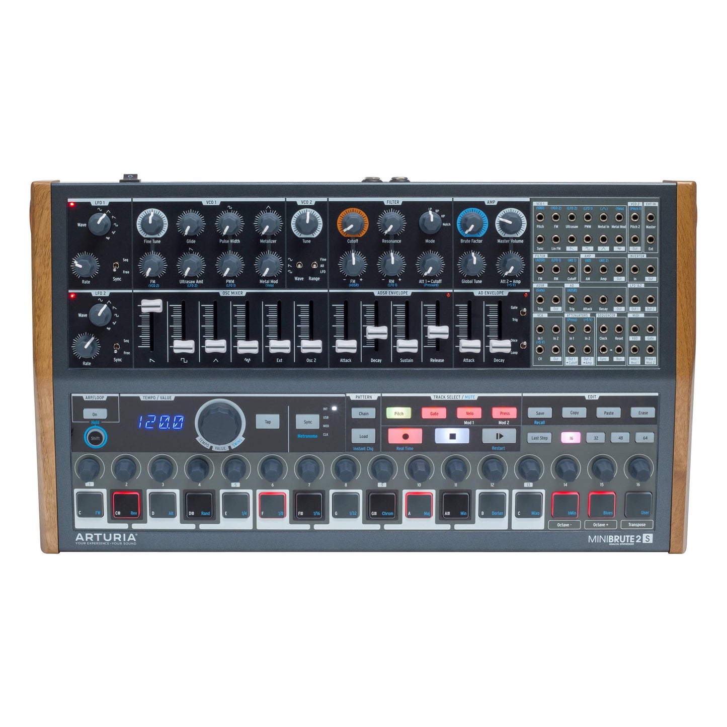 Arturia MiniBrute 2S Semi-Modular Analog Synthesizer/Sequencer