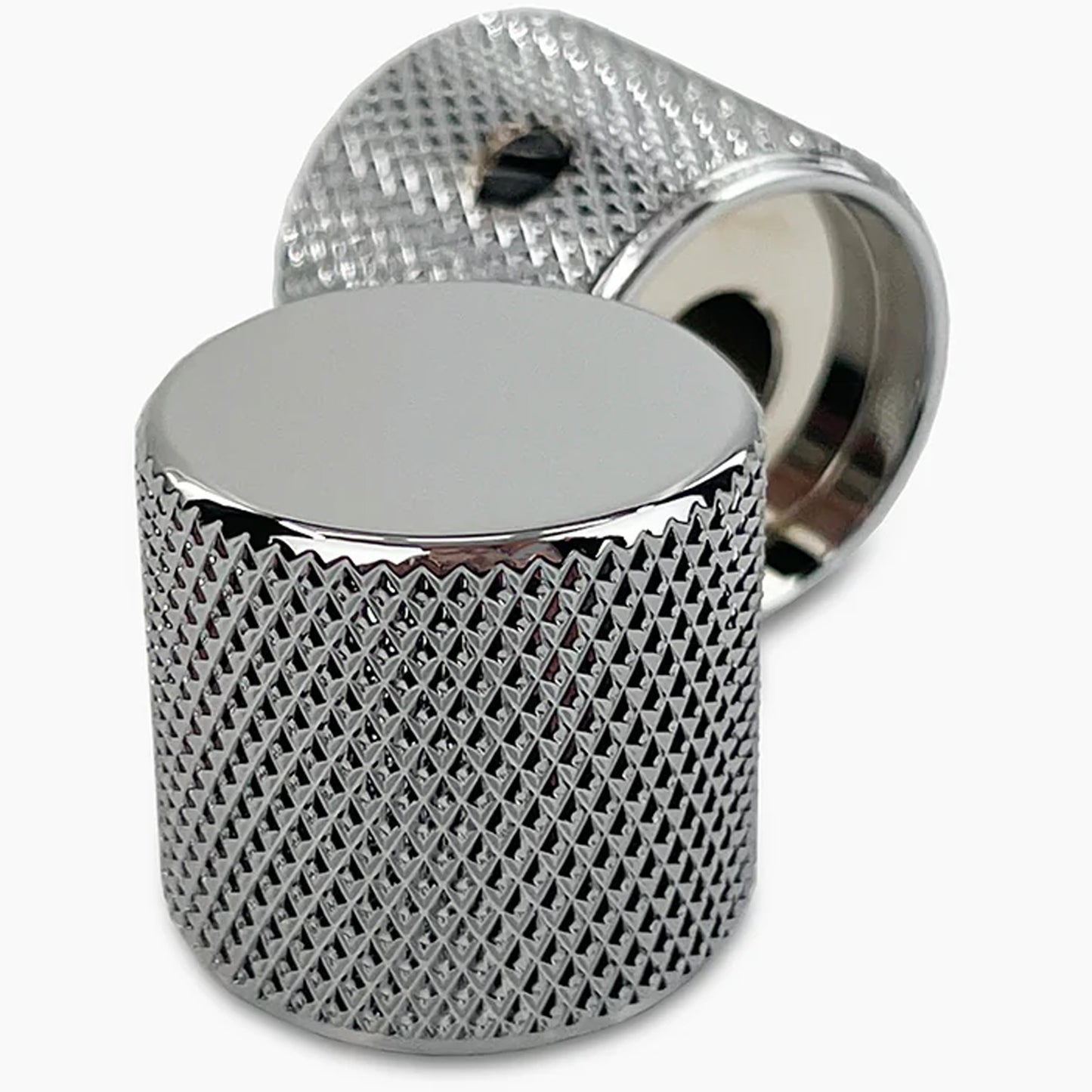 All Parts Barrel Flat Top Chrome Knobs - 2 Pack