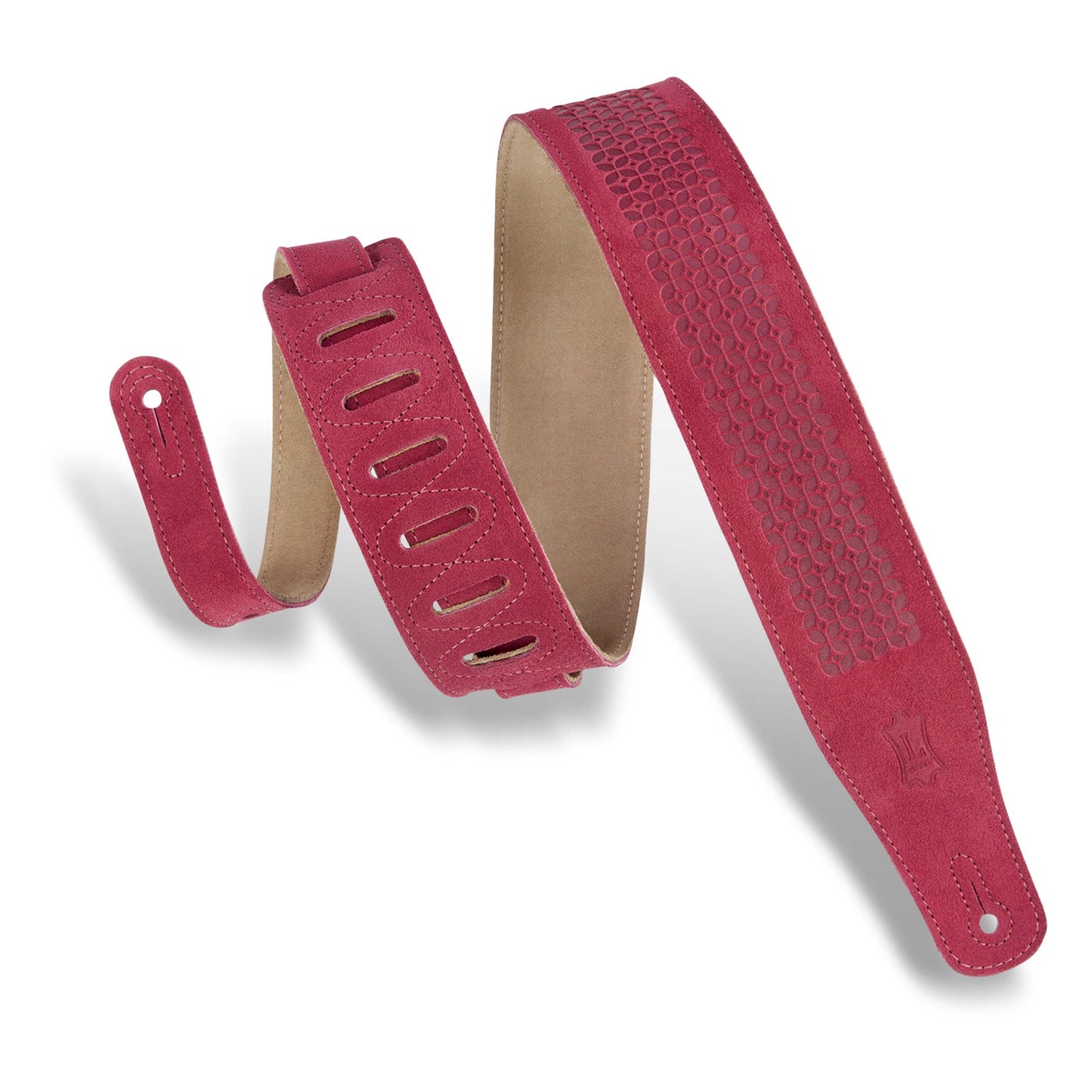 Levys Floret Emboss Guitar Strap - MS26SQ-BRG