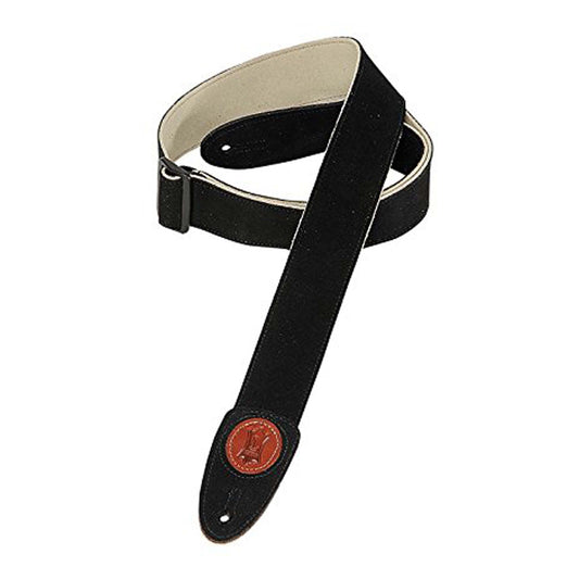 Levy's Leathers MSS7-BLK Suede-Leather Guitar Strap, Black