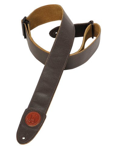 Levy's Leathers MSS7G-DBR Suede-Leather Guitar Strap,Dark Brown