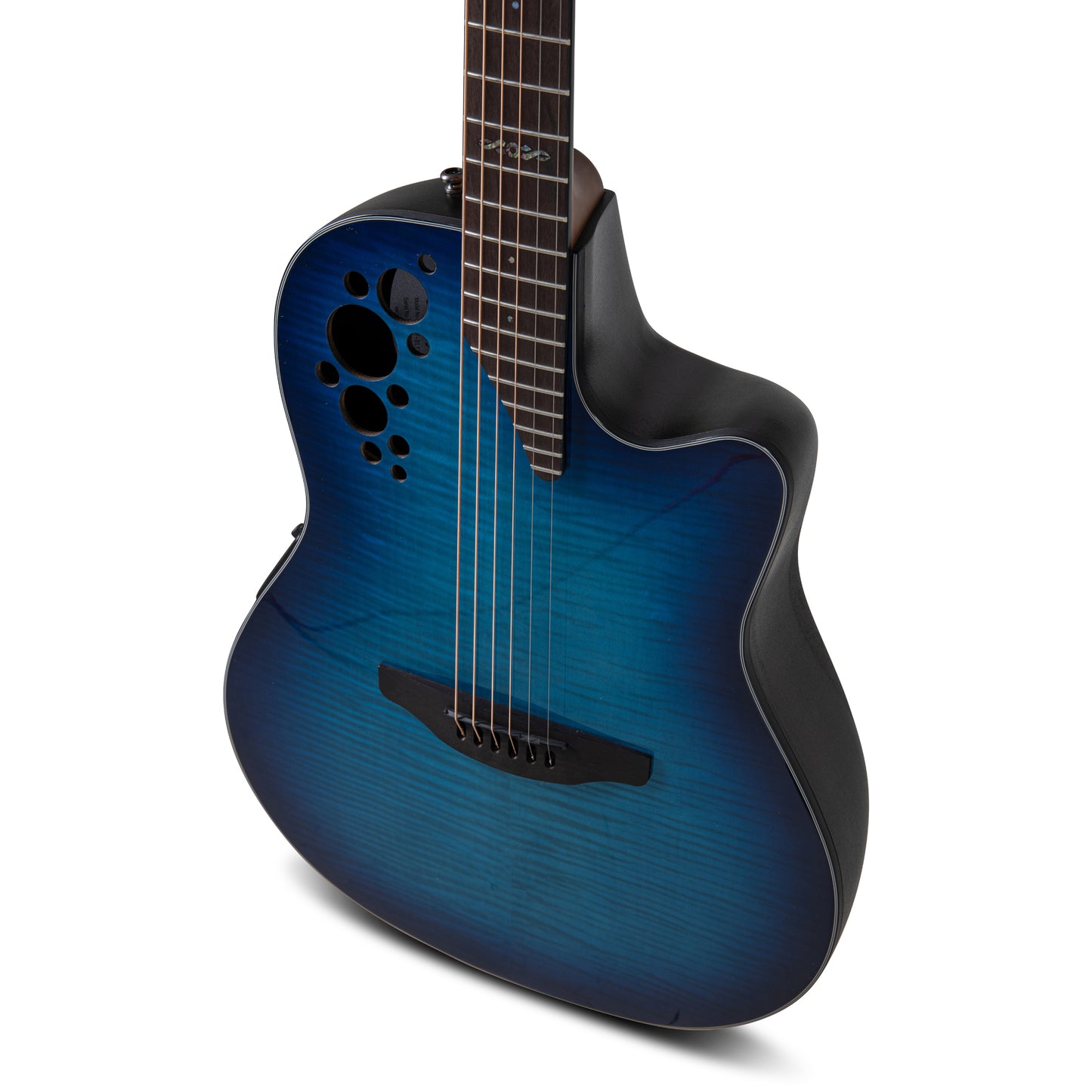 Ovation E-Acoustic Guitar Celebrity Elite Plus Mid Cutaway - Blue Flamed Maple
