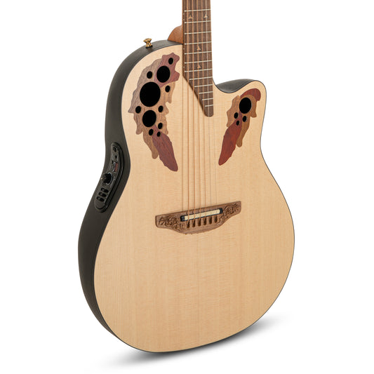 Ovation USA Pro Series Elite E-Acoustic Guitar - Natural
