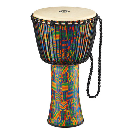 Meinl Rope Tuned Djembe Synth/Shell and Goat Skin Head 14" Kenyan Quilt