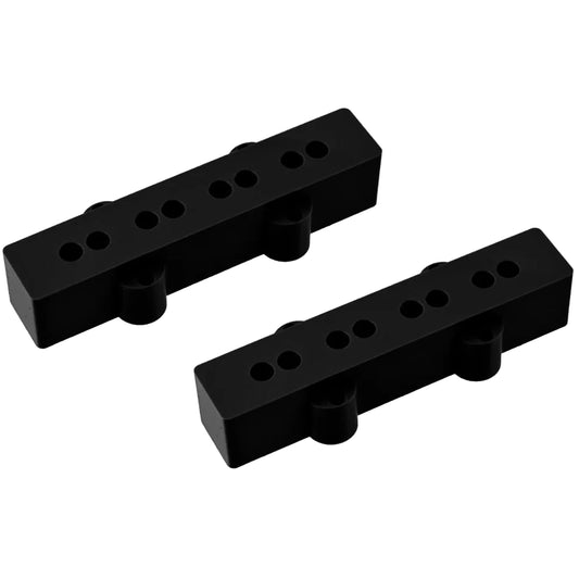 All Parts Jazz Bass Pickup Covers - Black