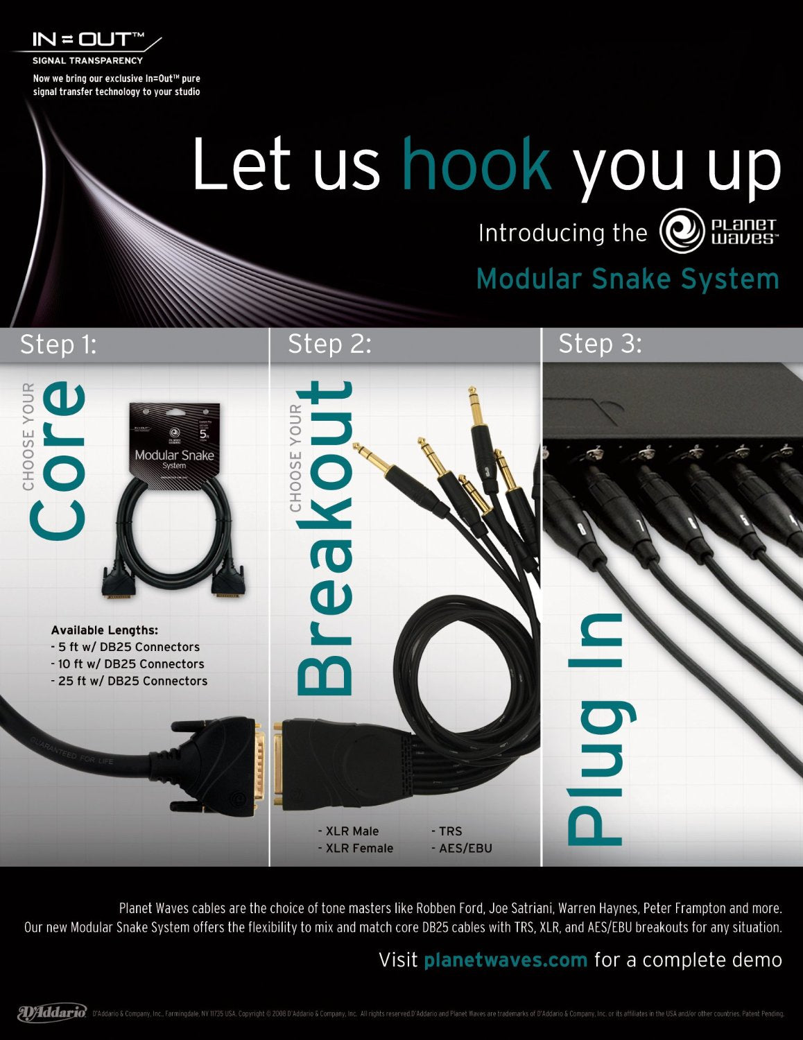 Planet Waves Modular Snake XLR Male Breakout